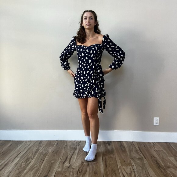 Reformation Cammi Dress | Splatter | SALE| NEW |size 6 - Picture 1 of 5